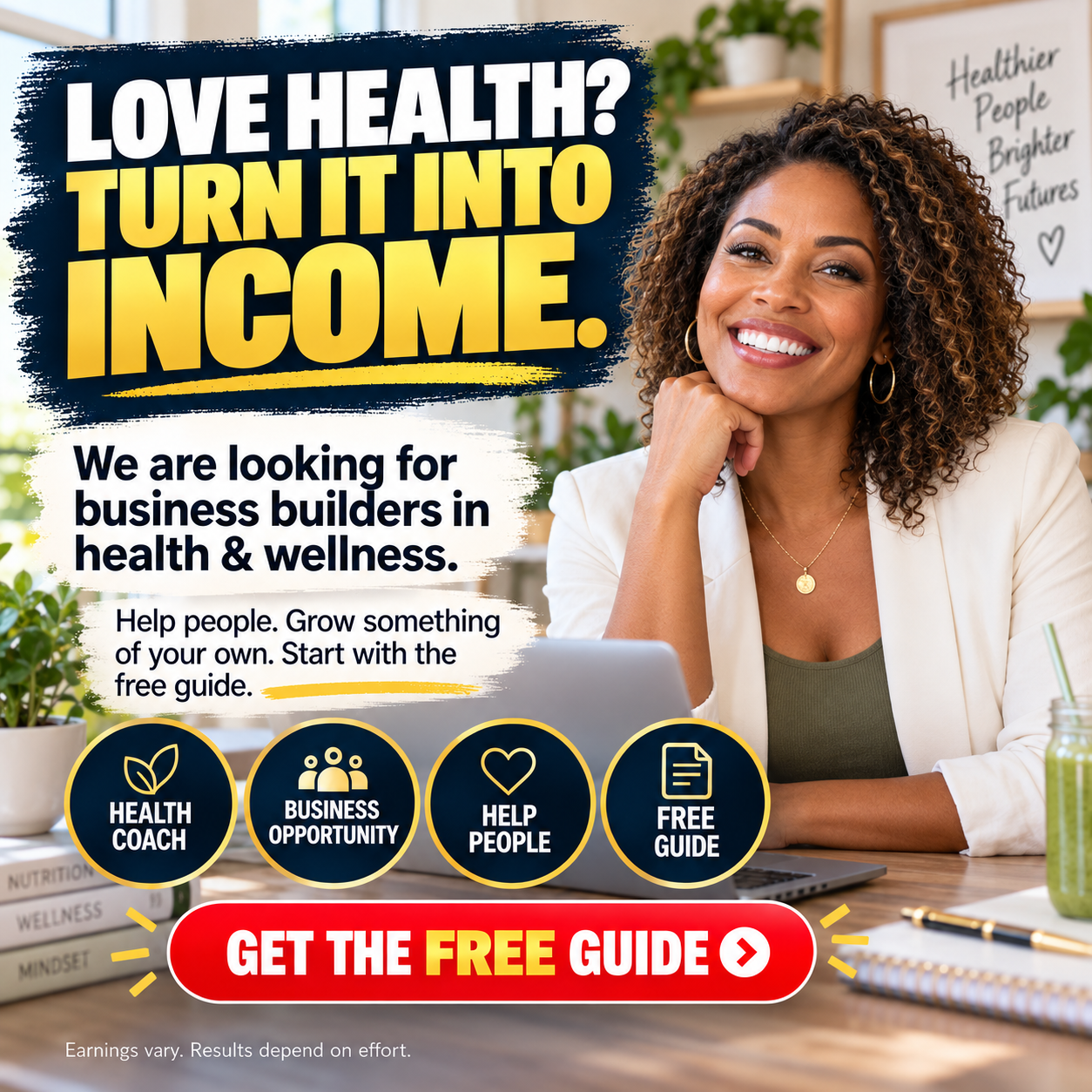 Ad sample: Turn health into income
